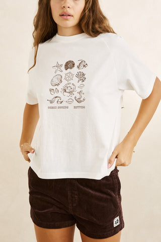 OCEAN SOUNDS RAGLAN T-SHIRT (WHT) ONLINE EXCLUSIVE