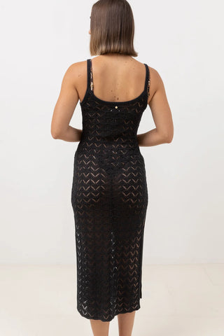 Marketta Knit Midi Dress (Black)