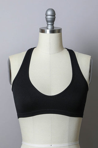 Carsen Racerback Bralette (Black)