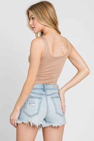 Thick Strap Modal Crop (New Taupe)