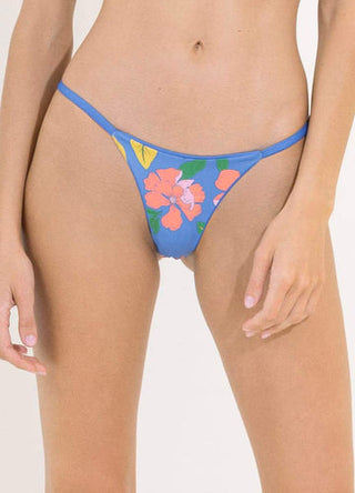 Maya Blue Flash Single Strap Bikini Bottom (Blue)