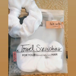 Microfiber Towel Scrunchies (White)