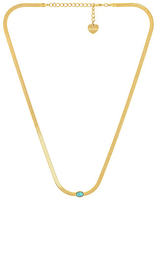 Blue Opal Herringbone Necklace