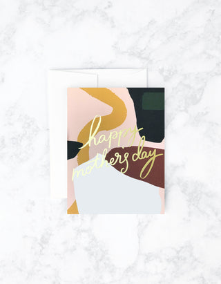 Colorblock Mothers Day Card