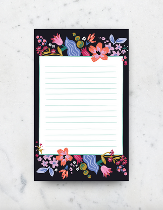 Coral Floral Notepad