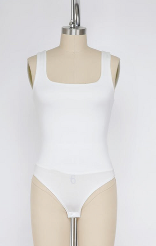 Square Neck Bodysuit (Ivory)