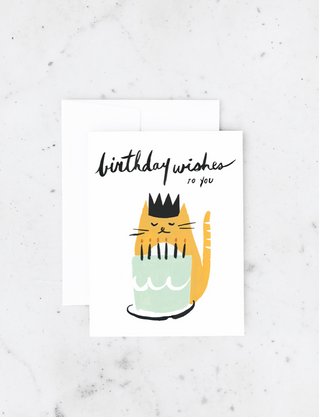Kitty Wishes Birthday Card