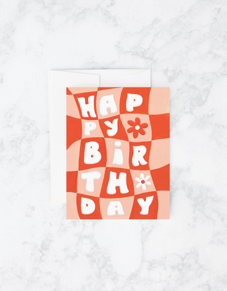 Checkered Birthday Card