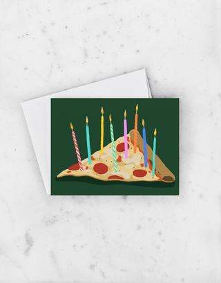 Pizza Birthday Card