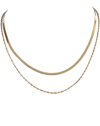 Easy Breezy 2 Layer Necklace (Gold)