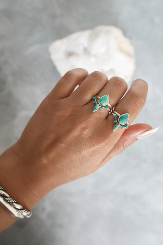 Golden Turquoise Ring (Silver)