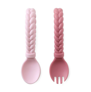 Sweetie Spoons™ Spoon + Fork Set Pink