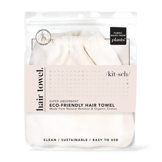 Eco-Friendly Microfiber Hair Towel (Ivory)