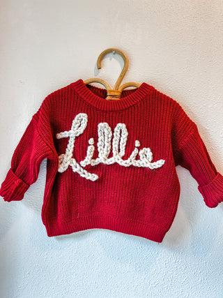 *CHANNYGIRL Red Custom Sweater *add info in notes*