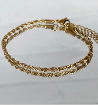18k Gold Filled Rope Chain Anklet