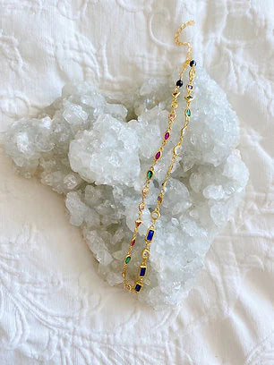 Rainbow Vintage Chain Necklace